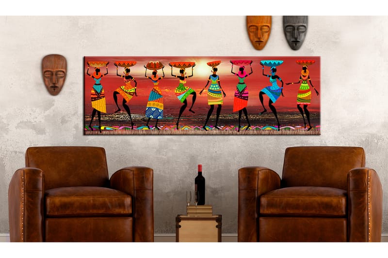 Tavla African Women Dancing 150x50 - Artgeist sp. z o. o. - Inredning - Tavlor & konst - Canvastavlor