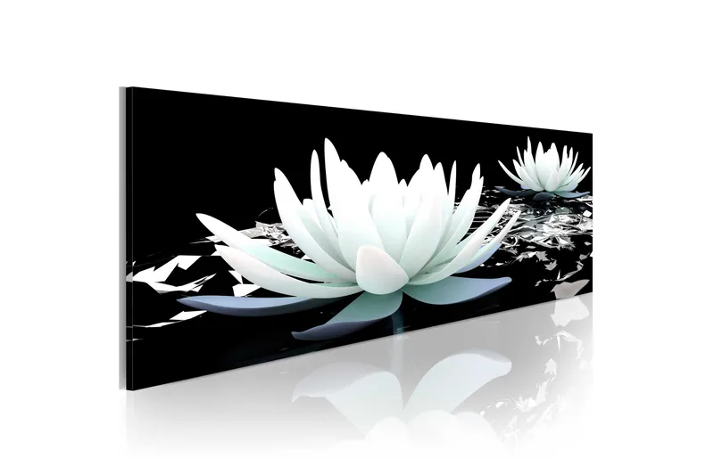 Tavla Alabaster Lilies 135x45 - Artgeist sp. z o. o. - Inredning - Tavlor & konst - Canvastavlor