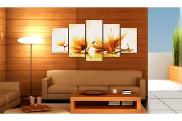 Tavla Amber Magnolias 200x100 - Artgeist sp. z o. o. - Inredning - Tavlor & konst - Canvastavlor