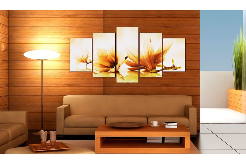 Tavla Amber Magnolias 200x100 - Artgeist sp. z o. o. - Inredning - Tavlor & konst - Canvastavlor