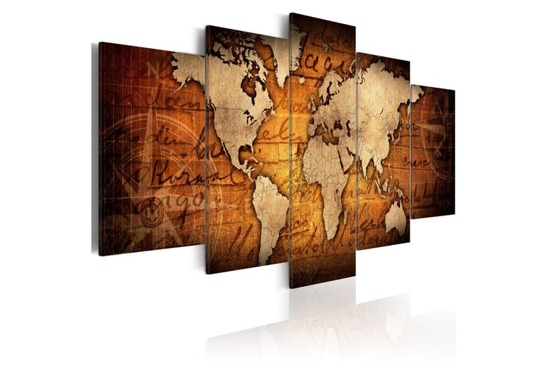 Tavla Amber Map 200x100 - Artgeist sp. z o. o. - Inredning - Tavlor & konst - Canvastavlor