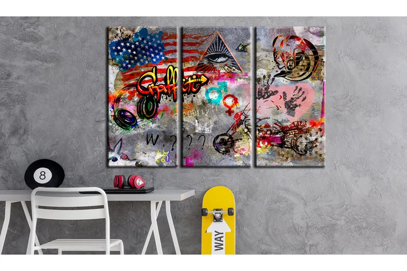 Tavla American Graffiti 120x80, Artgeist sp. z o. o.