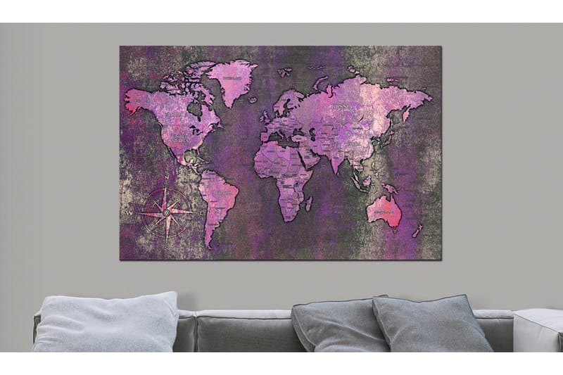 Tavla Amethyst Map 120x80, Artgeist sp. z o. o.