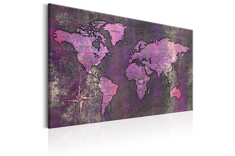 Tavla Amethyst Map 90x60 - Artgeist sp. z o. o. - Inredning - Tavlor & konst - Canvastavlor