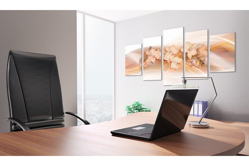 Tavla An Orchid A Delicate Decoration 200x100 - Artgeist sp. z o. o. - Inredning - Tavlor & konst - Canvastavlor