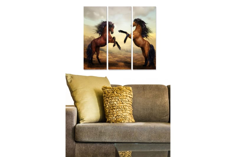 Tavla Animal 3-pack Flerfärgad - 20x50 cm - Inredning - Tavlor & konst - Canvastavlor