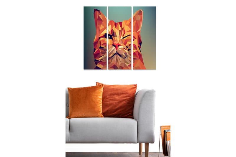 Tavla Animal 3-pack Flerfärgad - 20x50 cm - Inredning - Tavlor & konst - Canvastavlor