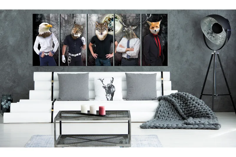 Tavla Animal Faces 225x90, Artgeist sp. z o. o.