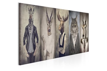 Tavla Animal Masks 150x50 - Artgeist sp. z o. o. - Inredning - Tavlor & konst - Canvastavlor