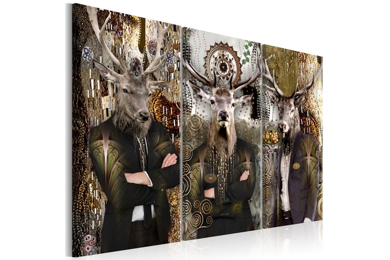 Tavla Animal Trio 3 Parts Brown 120x80 - Artgeist sp. z o. o. - Inredning - Tavlor & konst - Canvastavlor