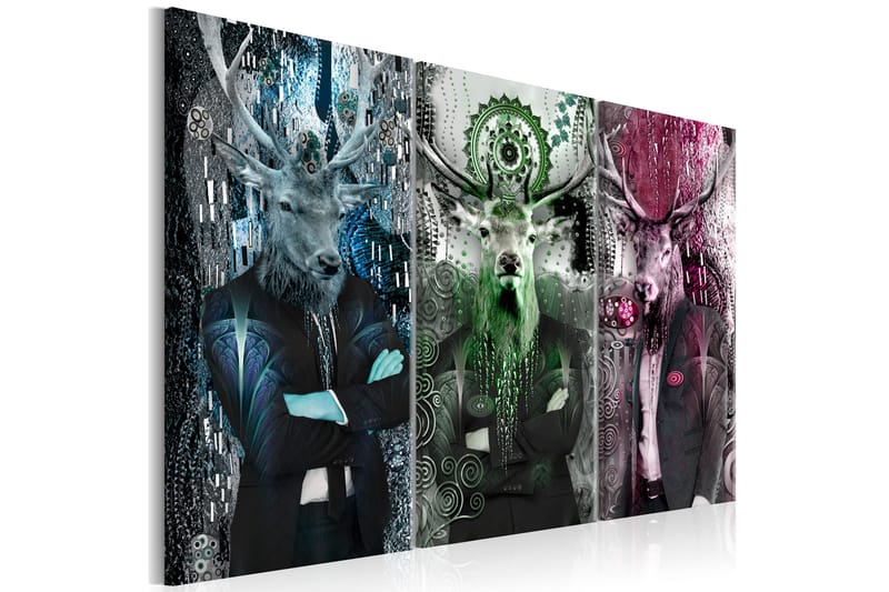Tavla Animal Trio 3 Parts Colorful 120x80 - Artgeist sp. z o. o. - Inredning - Tavlor & konst - Canvastavlor