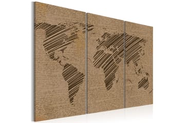 Tavla Anteckningar Från World Triptych 60x40