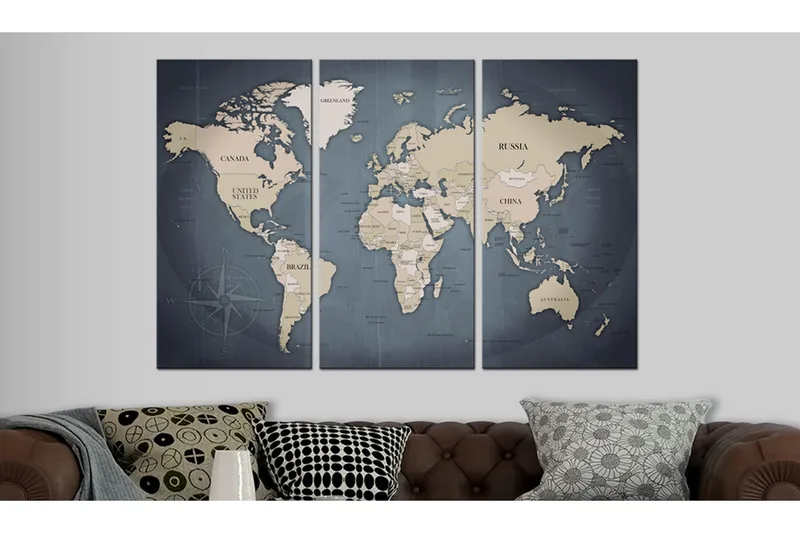 Tavla Anthracitic World 90x60 - Artgeist sp. z o. o. - Inredning - Tavlor & konst - Canvastavlor