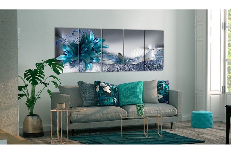 Tavla Arctic Lilies 225x90 - Artgeist sp. z o. o. - Inredning - Tavlor & konst - Canvastavlor