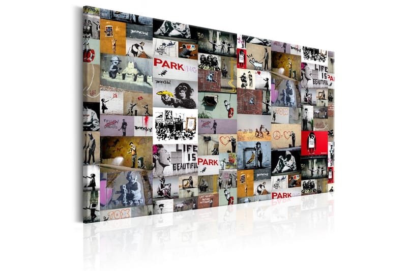 Tavla Art of Collage: Banksy 60x40 - Artgeist sp. z o. o. - Inredning - Tavlor & konst - Canvastavlor