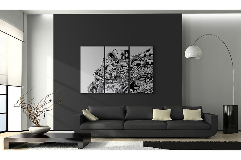 Tavla Artistic mess triptych 90x60 - Artgeist sp. z o. o. - Inredning - Tavlor & konst - Canvastavlor