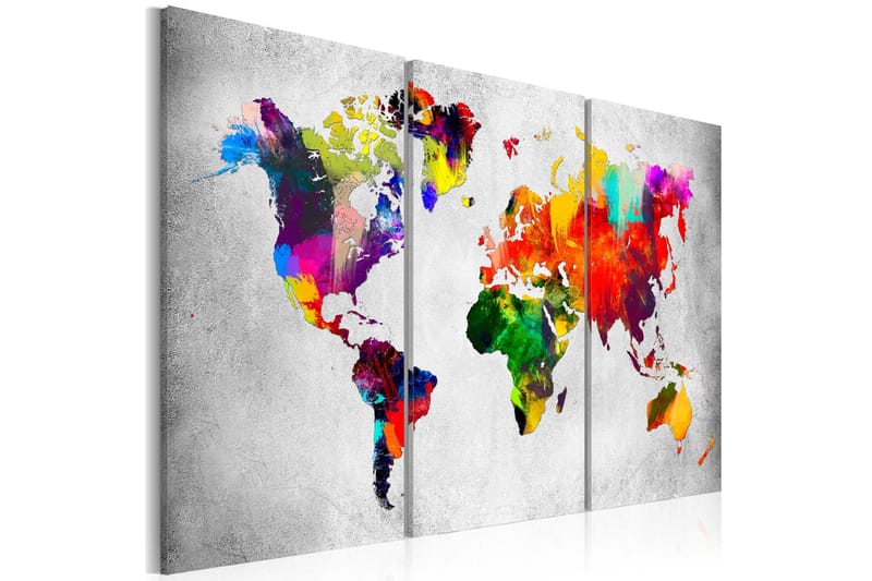 Tavla Artistic World Triptych 120x80 - Artgeist sp. z o. o. - Inredning - Tavlor & konst - Canvastavlor
