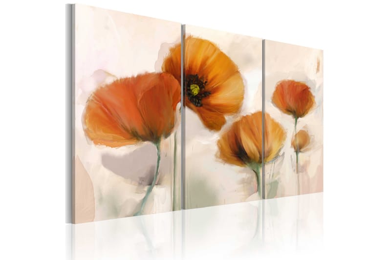 Tavla Artistic Poppies Triptych 60x40 - Artgeist sp. z o. o. - Inredning - Tavlor & konst - Canvastavlor