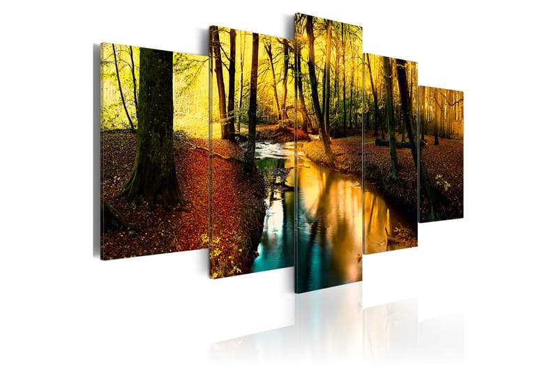Tavla Autumn Silence Forest 100x50 - Artgeist sp. z o. o. - Canvastavlor
