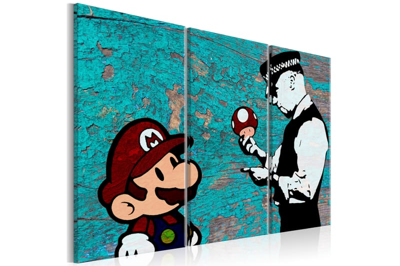 Tavla Banksy Cracked Paint 120x80 - Artgeist sp. z o. o. - Inredning - Tavlor & konst - Canvastavlor