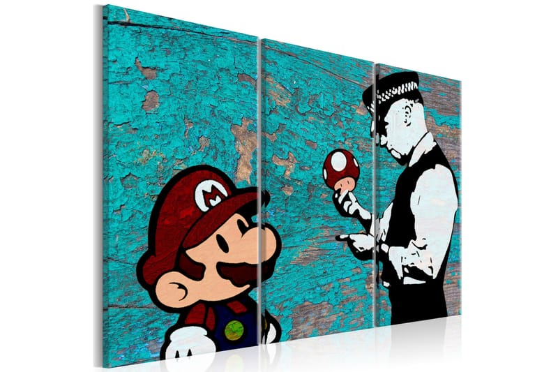 Tavla Banksy Cracked Paint 120x80 - Artgeist sp. z o. o. - Inredning - Tavlor & konst - Canvastavlor