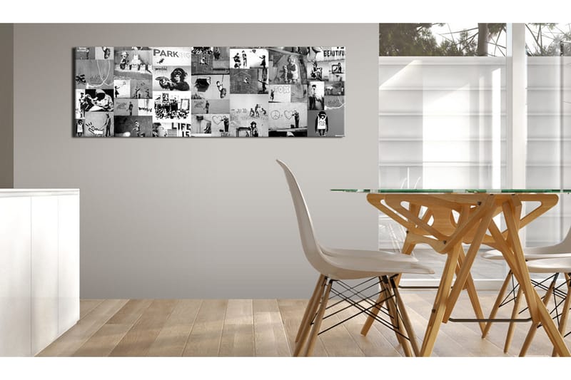 Tavla Banksy: Graffiti Collage II 135x45 - Inredning - Tavlor & konst - Canvastavlor