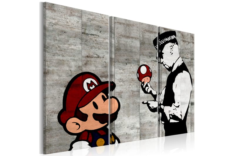 Tavla Banksy Mario Bros 120x80 - Artgeist sp. z o. o. - Inredning - Tavlor & konst - Canvastavlor