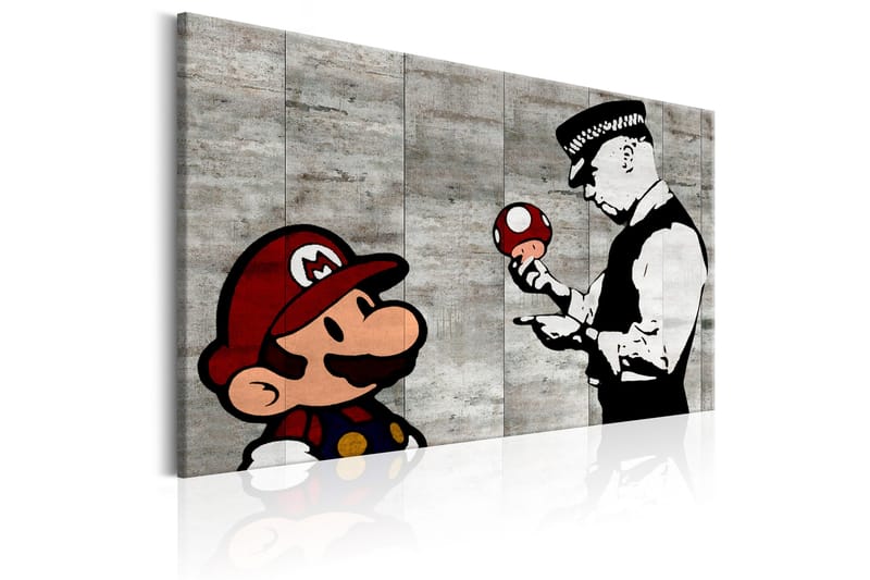 Tavla Banksy on Concrete 120x80 - Artgeist sp. z o. o. - Inredning - Tavlor & konst - Canvastavlor