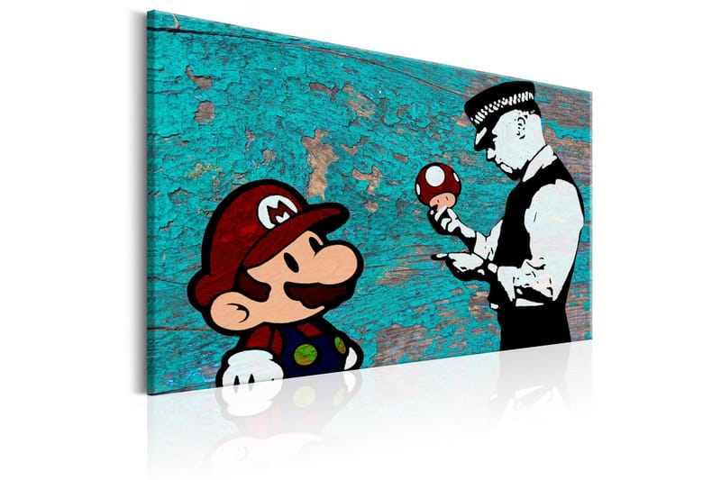 Tavla Banksy on Wood 120x80 - Artgeist sp. z o. o. - Inredning - Tavlor & konst - Canvastavlor