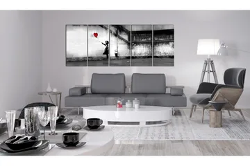 Tavla Banksy Runaway Balloon 225x90 - Artgeist sp. z o. o. - Inredning - Tavlor & konst - Canvastavlor