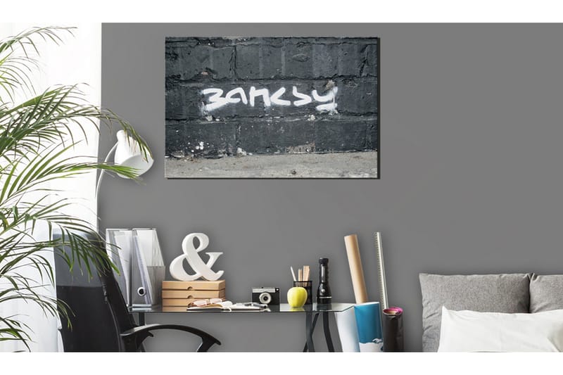 Tavla Banksy Signature 120x80 cm - Inredning - Tavlor & konst - Canvastavlor