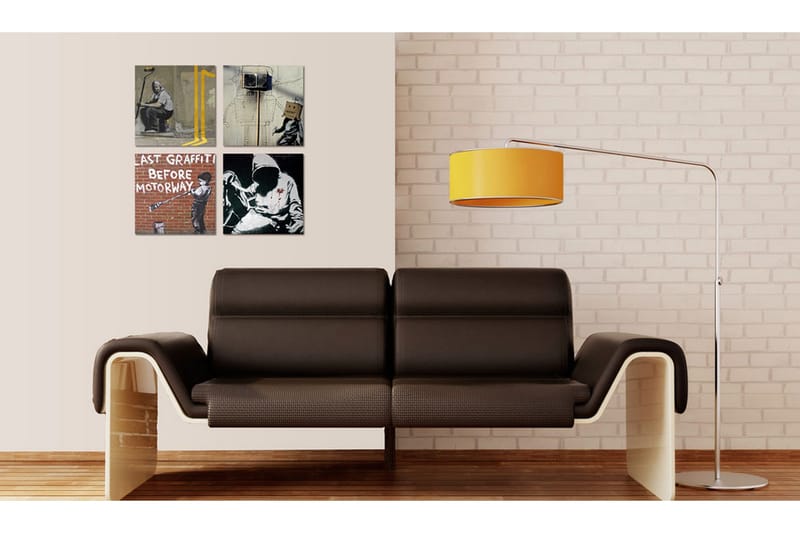 Tavla Banksy Street Art 40x40 - Artgeist sp. z o. o. - Inredning - Tavlor & konst - Canvastavlor