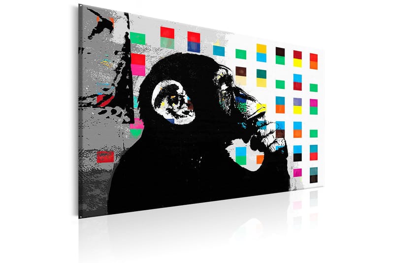 Tavla Banksy The Thinker Monkey 90x60 - Artgeist sp. z o. o. - Inredning - Tavlor & konst - Canvastavlor