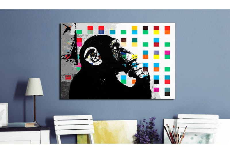 Tavla Banksy The Thinker Monkey 90x60, Artgeist sp. z o. o.
