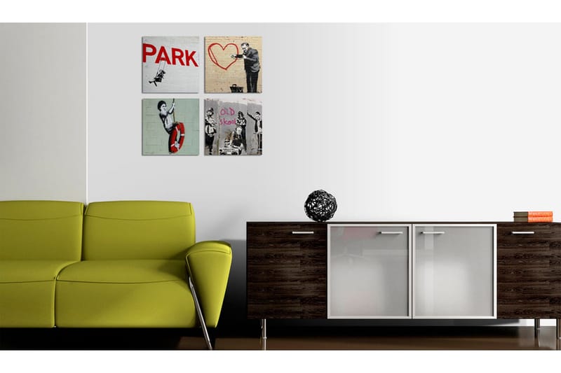 Tavla Banksy urban inspiration 60x60 - Artgeist sp. z o. o. - Inredning - Tavlor & konst - Canvastavlor