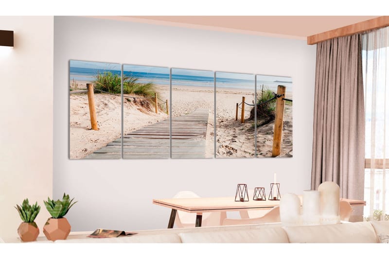 Tavla Beach After Rain 225x90 - Artgeist sp. z o. o. - Inredning - Tavlor & konst - Canvastavlor