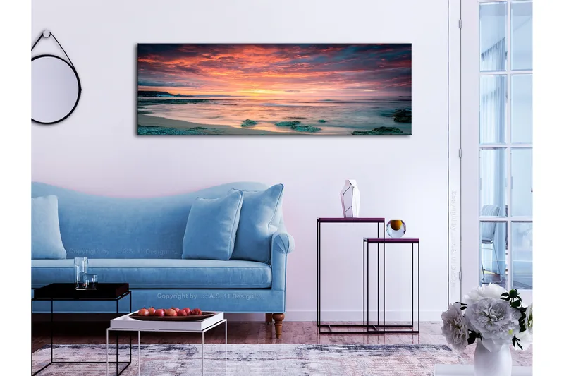 Tavla Beach in Crete (1 Part) Narrow Red 135x45, undefined