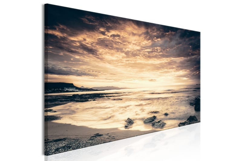 Tavla Beach in Crete (1 Part) Narrow Yellow 120x40 - Artgeist sp. z o. o. - Inredning - Tavlor & konst - Canvastavlor