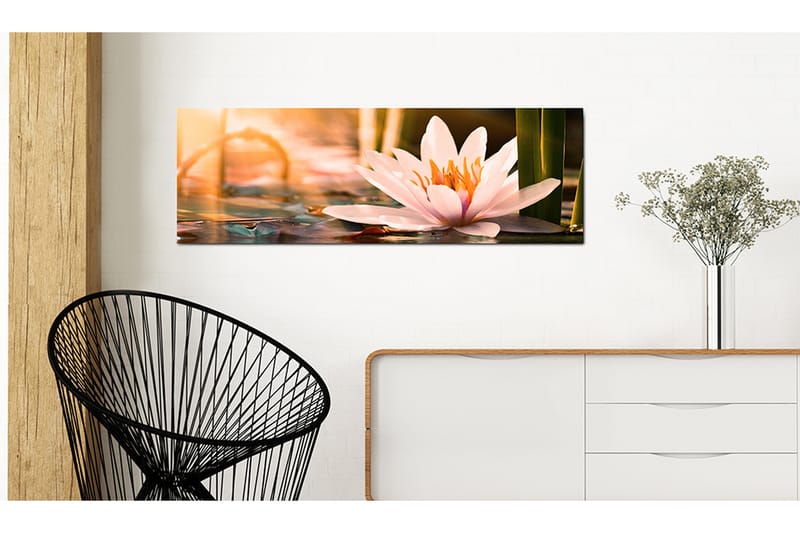 Tavla Beautiful Lotus 150x50 - Artgeist sp. z o. o. - Canvastavlor