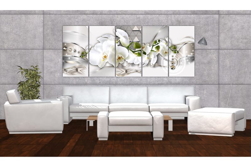 Tavla Beautiful Orchises 200x80 - Artgeist sp. z o. o. - Inredning - Tavlor & konst - Canvastavlor