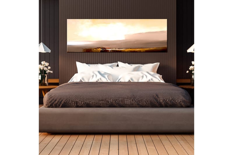 Tavla Beginning Of The End 1 Part Beige Narrow 150x50 - Artgeist sp. z o. o. - Inredning - Tavlor & konst - Canvastavlor