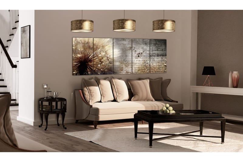 Tavla Beige Dandelion 225x90 - Artgeist sp. z o. o. - Inredning - Tavlor & konst - Canvastavlor