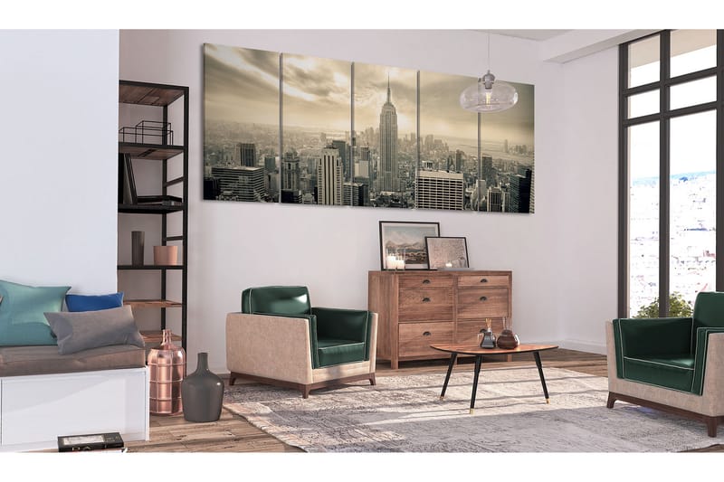 Tavla Beige Manhattan 225x90 - Artgeist sp. z o. o. - Inredning - Tavlor & konst - Canvastavlor