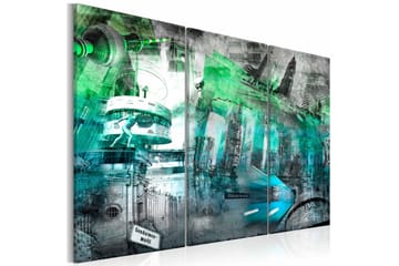 Tavla Berlin Arkitektur Grön 120x80