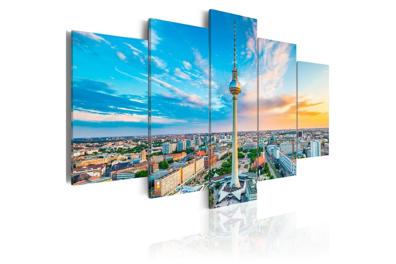 Tavla Berlin Tv Tower Germany 200x100, Artgeist sp. z o. o.