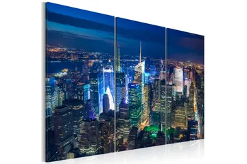 Tavla Bird´S Eye View Of New York City By Night 60x40 - Artgeist sp. z o. o. - Inredning - Tavlor & konst - Canvastavlor