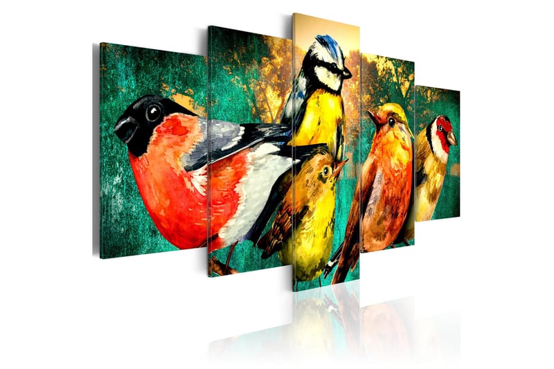 Tavla Birds Meeting 100x50 - Artgeist sp. z o. o. - Inredning - Tavlor & konst - Canvastavlor