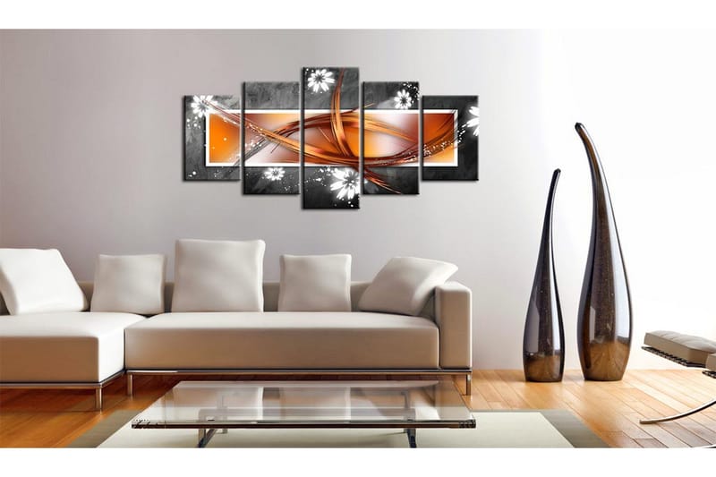 Tavla Blommor Och Abstrakt 100x50 - Artgeist sp. z o. o. - Inredning - Tavlor & konst - Canvastavlor