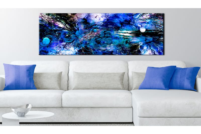 Tavla Blue Artistic Chaos 150x50 - Artgeist sp. z o. o. - Inredning - Tavlor & konst - Canvastavlor