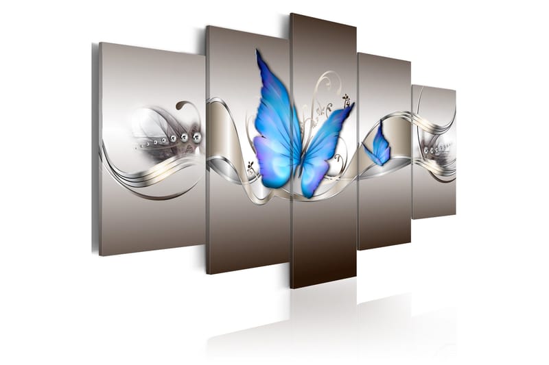 Tavla Blue Butterflies 100x50, Artgeist sp. z o. o.